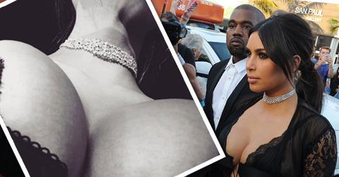 //kim kardashian boobs cleavage black lace wedding