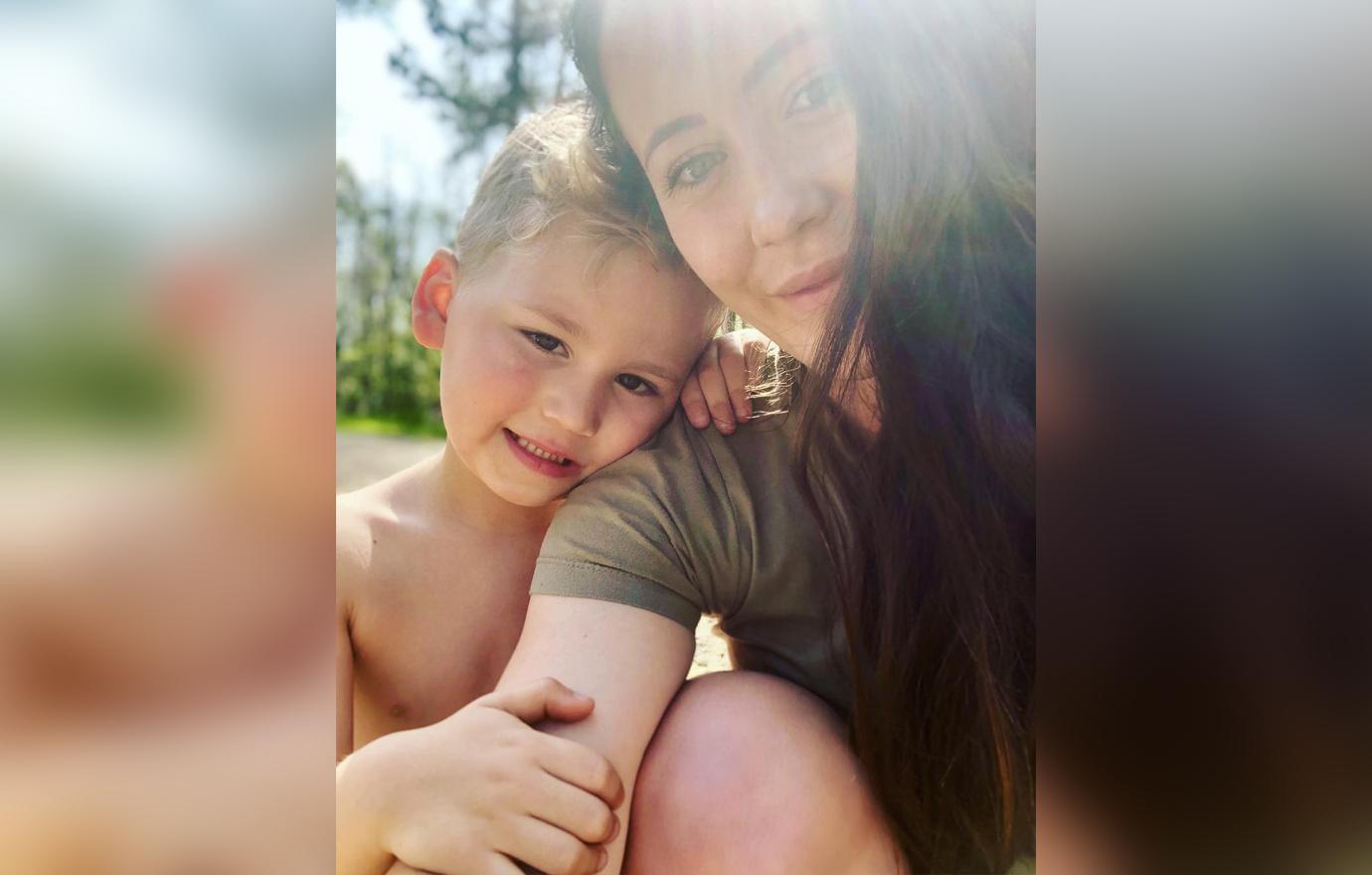 Jenelle Evans Closeup Smiling With Son Kaiser