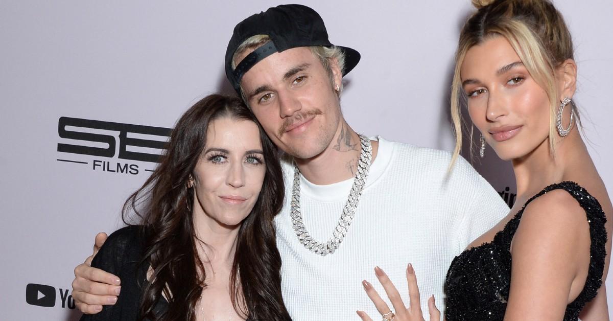 Photo of Pam Mallette, Justin and Hailey Bieber