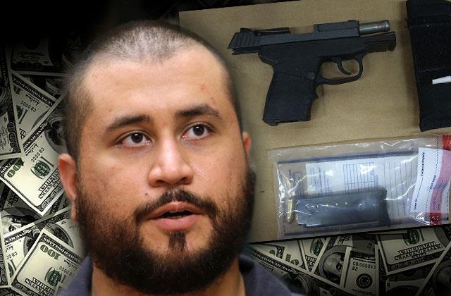 george zimmerman gun auction money interview