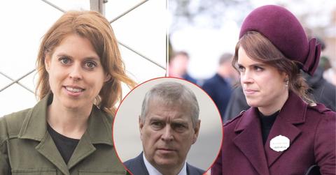 picture of Princesses Beatrice, Eugenie and Prince Andrew