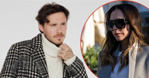 Split photos of Brooklyn and Victoria Beckham