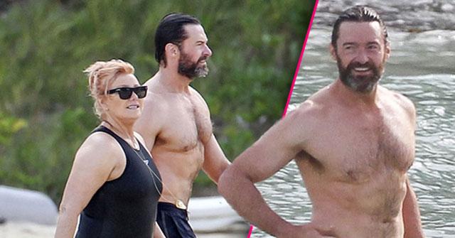 //hugh jackman wife bathing suit beach st barth pp
