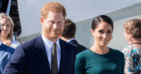 Photo of Prince Harry and wife Meghan Markle.