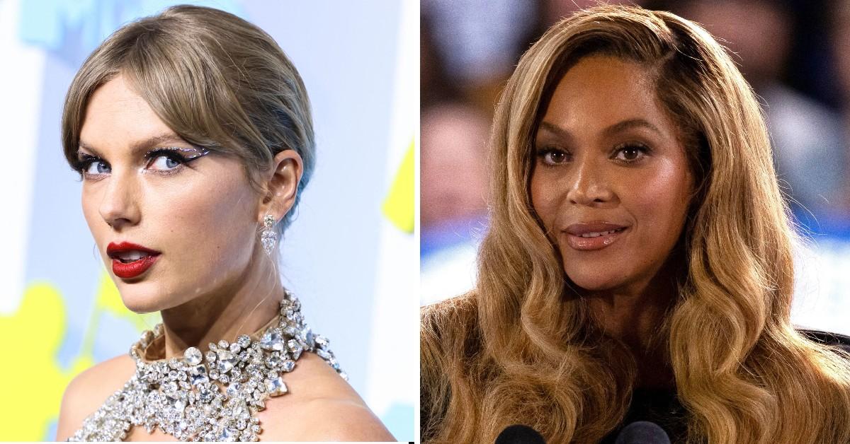 Split photos of Taylor Swift and Beyonce