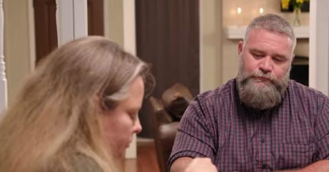 Bernie and Paige McGee talk at the dinner table.