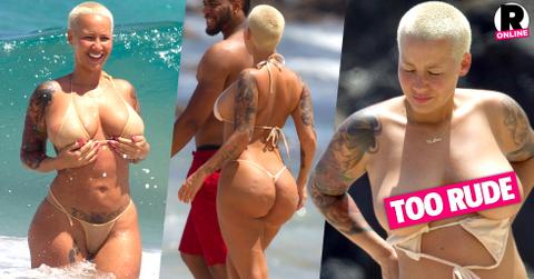 Amber Rose Topless Hawaii