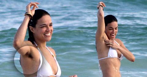 Michelle Rodriguez Bikini Armpit Hair