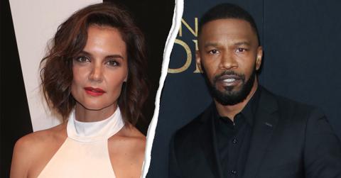 Left, Katie Holmes attends Alice + Olivia by Stacey Bendet. Right, Jamie Foxx 'Robin Hood' film premiere.