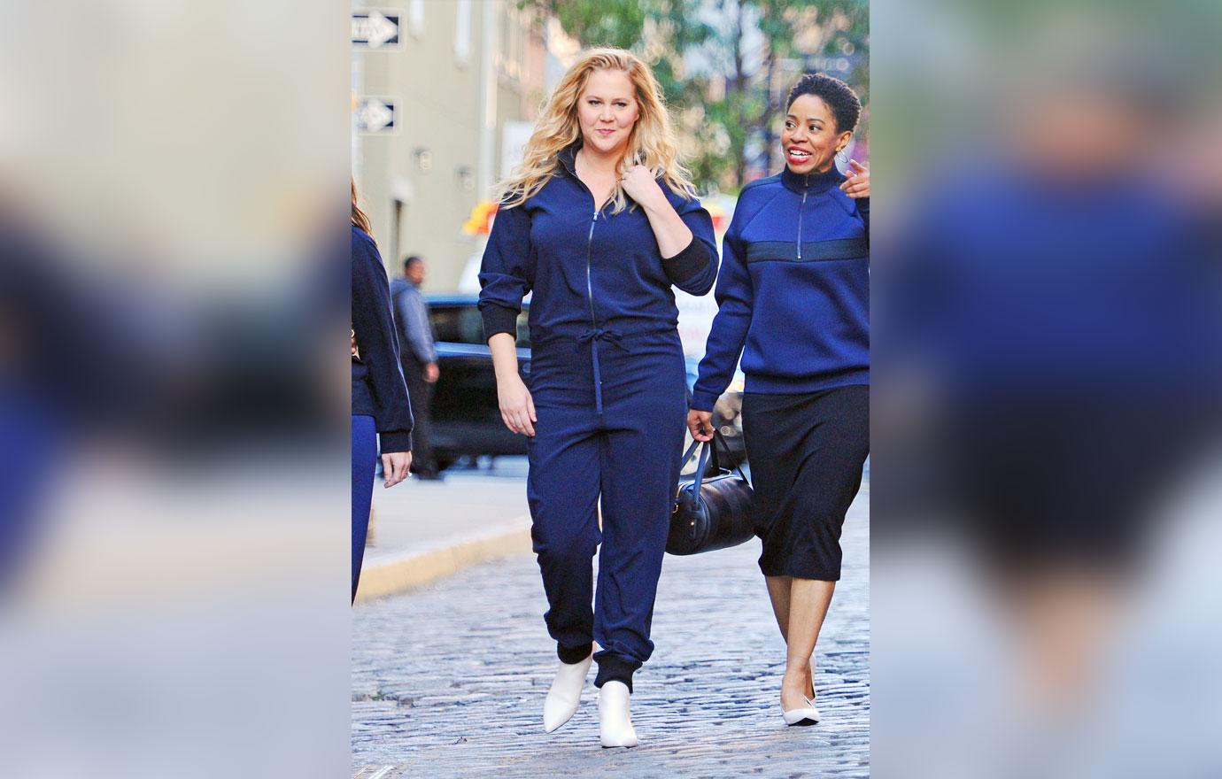 Amy Schumer Displays Pregnancy Glow On Set Of New Commercial