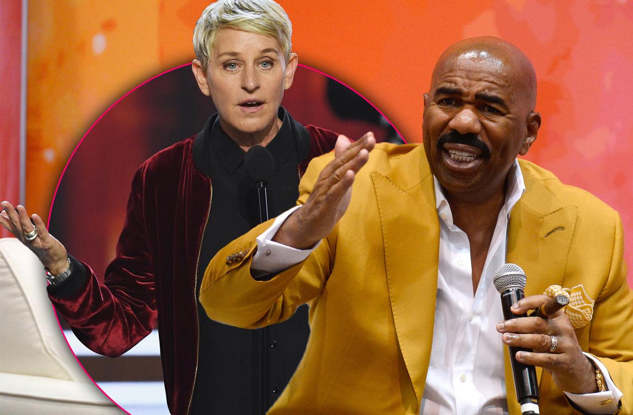Steve Harvey Fighting Ellen DeGeneres For Talk Show Celebrity Guests