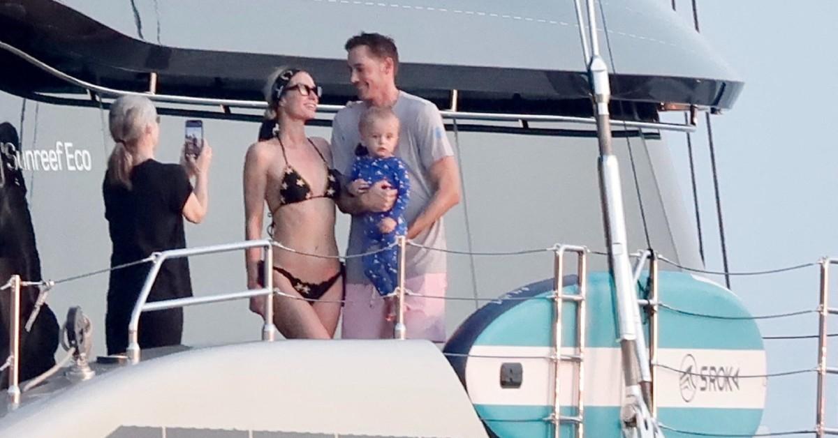 Paris Hilton with her husband Carter Reum and their 1-year-old son Phoenix Barron