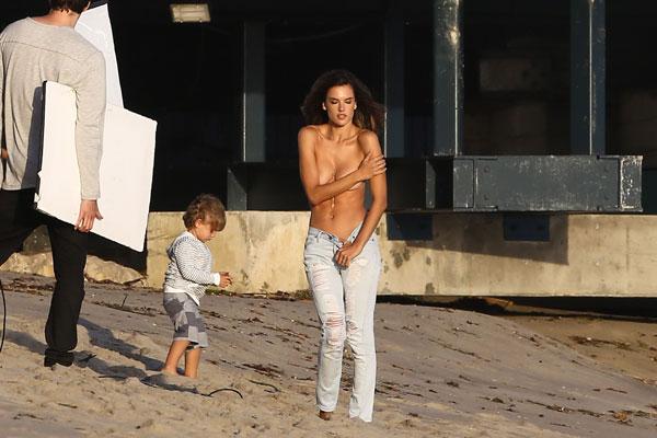 Alessandra Ambrosio ​Topless Photo Shoot Malibu