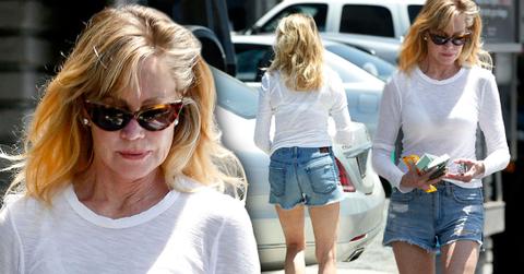 Melanie Griffith steps out in some daisy duke jean shorts
