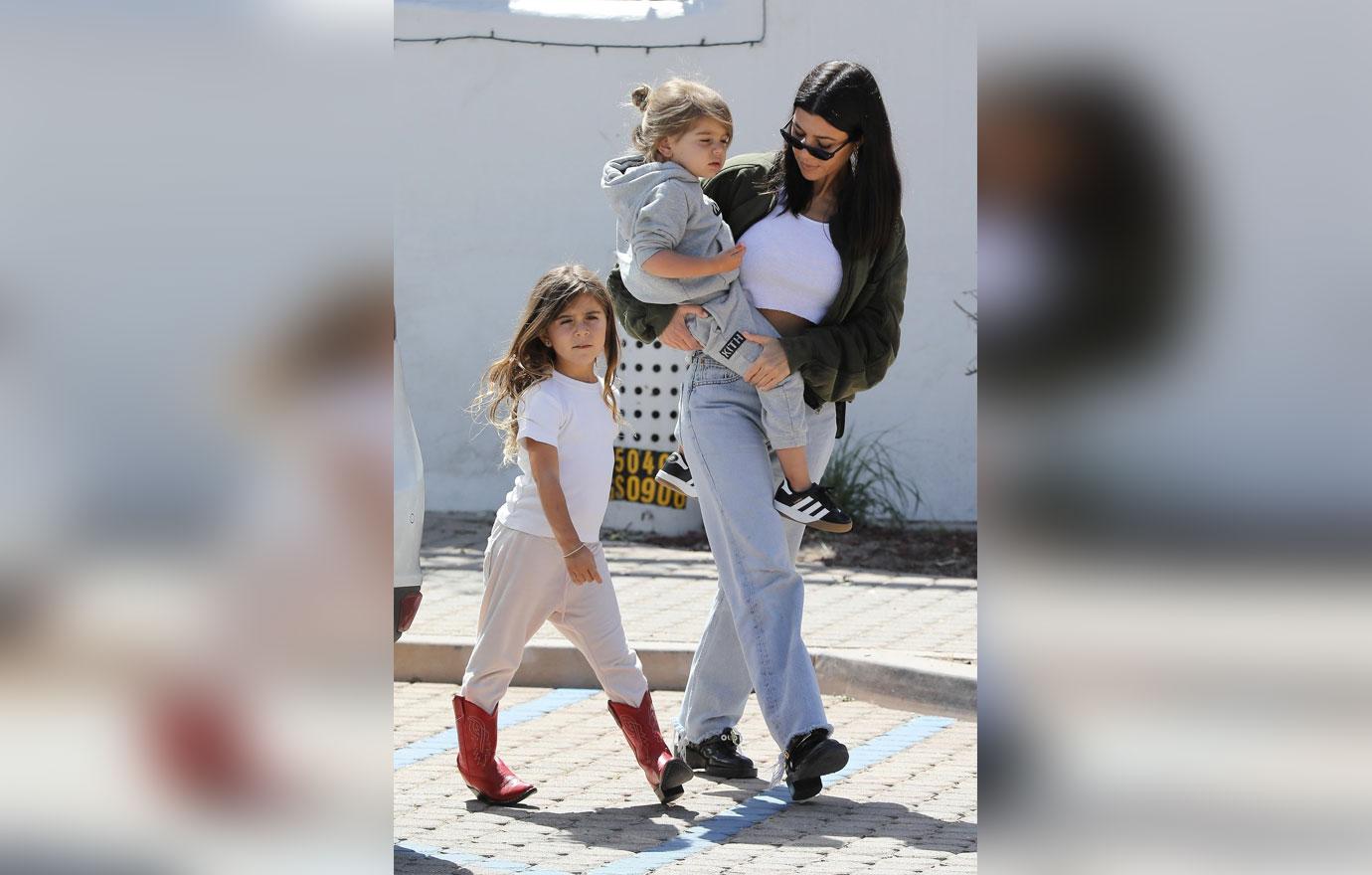 Kourtney Kardashian Steps Out With Kids Amid Birthday Celebrations