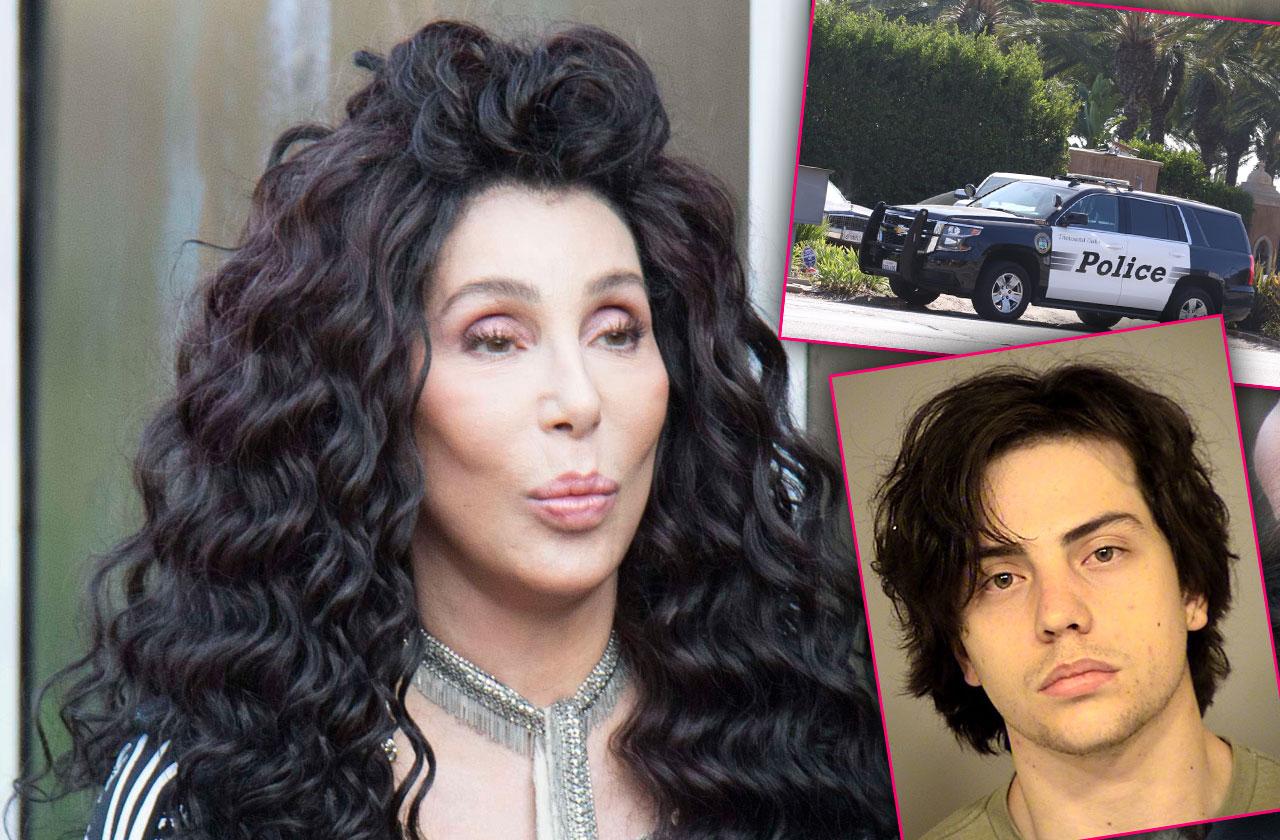 Cher House Swarmed Assistant Son Arrested Battery