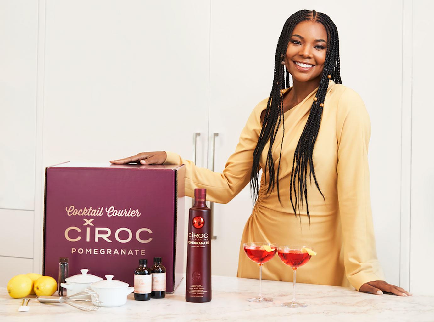 gabrielle union ciroc pomegranate friendsgiving cocktail kit