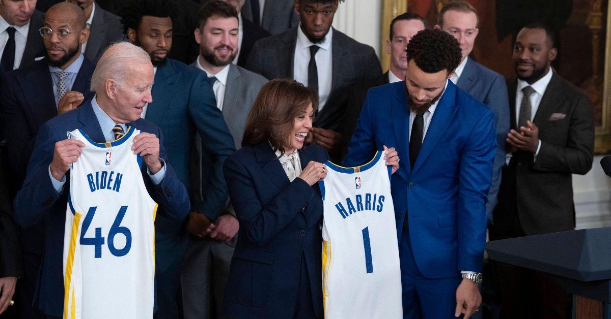 Kamala Harris Refuses To Take Knee With President Biden, Golden State Warriors