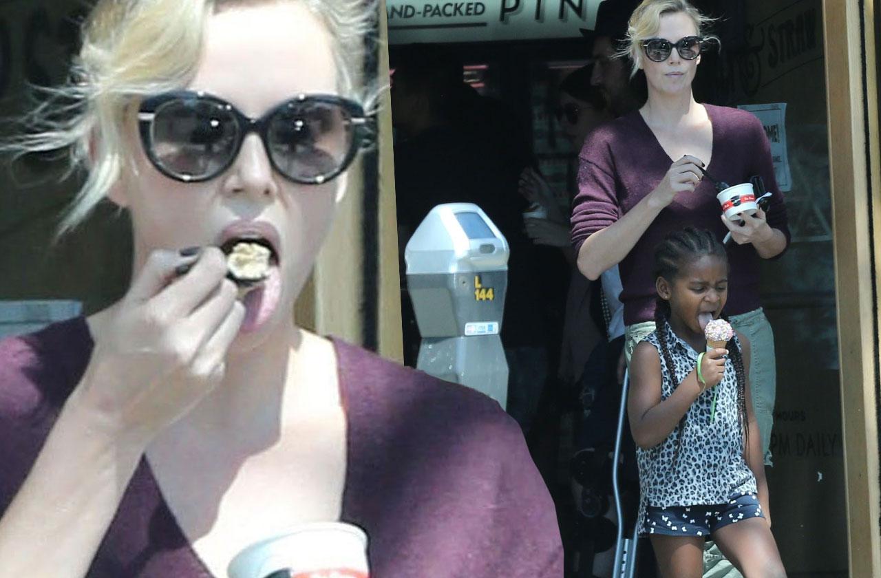 Charlize Theron Son Get Ice Cream Pics