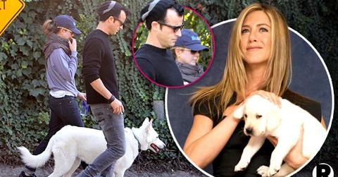 Jennifer Aniston Justin Theroux Wedding Dogs