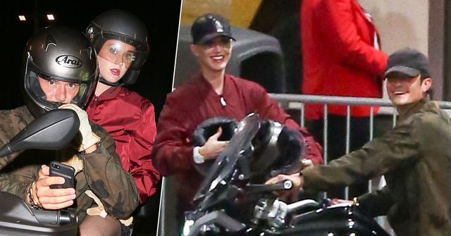 Katy perry orlando bloom reunite motorcycle date night