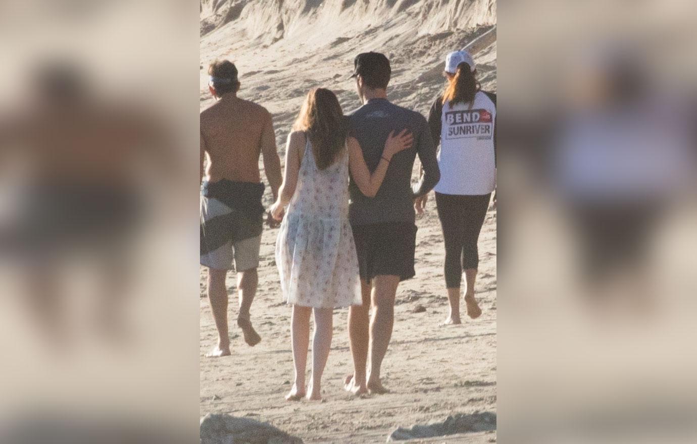 Chris Martin Dakota Johnson Beach PDA