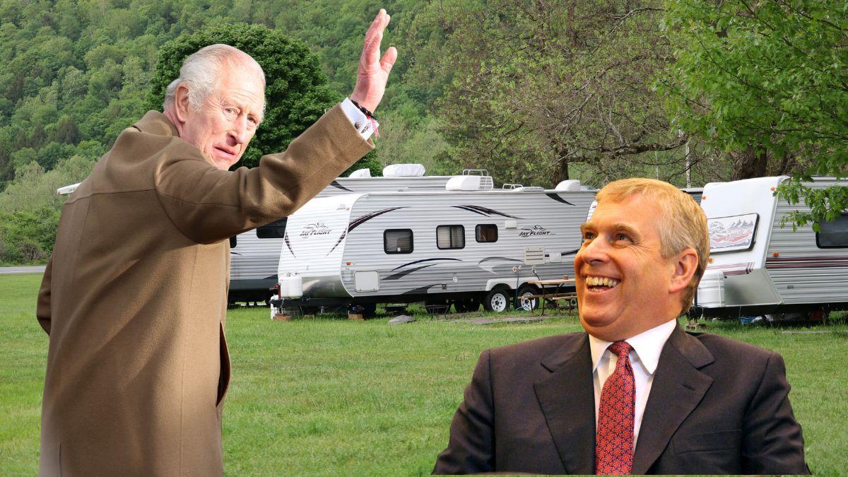 Photo of King Charles, Andrew Windsor and a few caravan