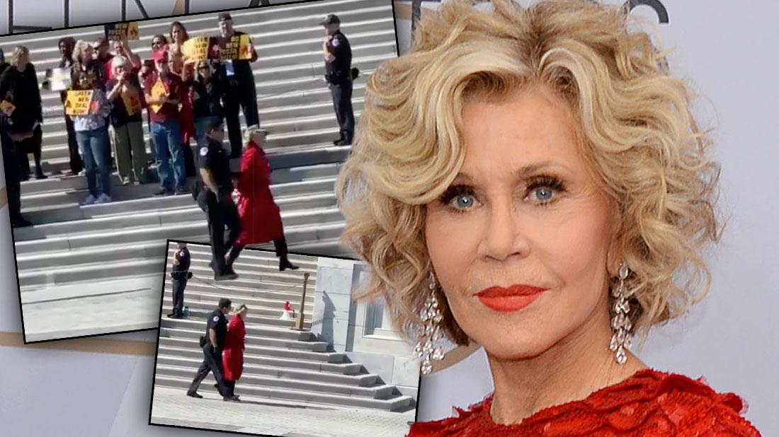 Jane Fonda Arrested At Capitol Hill For Hosting Climate Change Strike