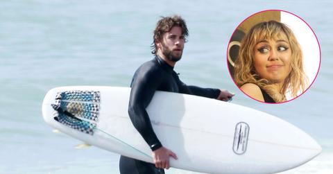 Liam Hemsworth out and about, Los Angeles.Liam Hemsworth out and about, Los Angeles. Inset, Miley Cyrus.