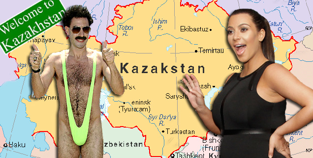 //kim kardashian borat kazakstan wide getty