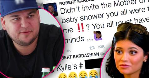 rob kardashian kylie jenner feud leaks phone number