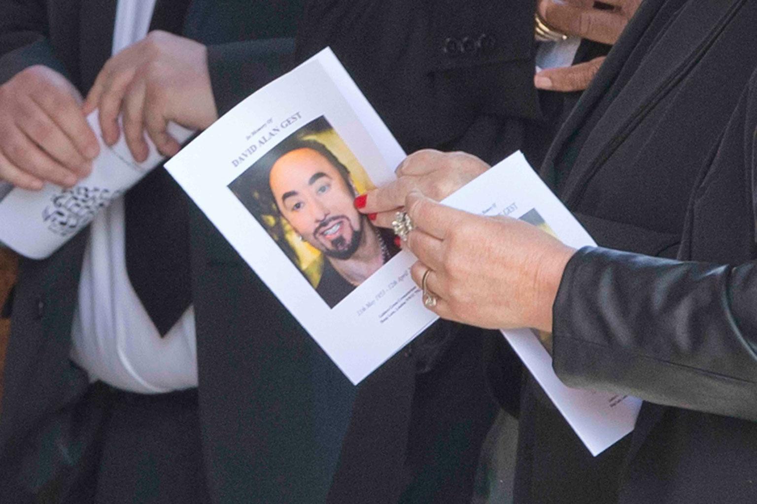 //david gest dead funeral photos