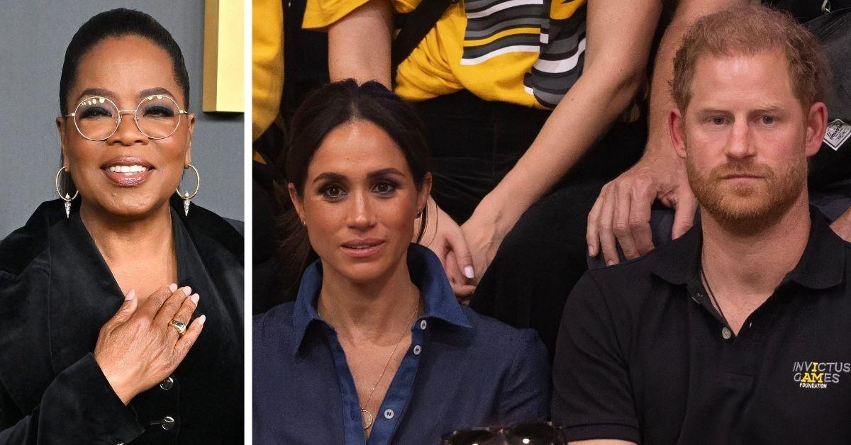 picture of Oprah Winfrey, Meghan Markle, Prince Harry