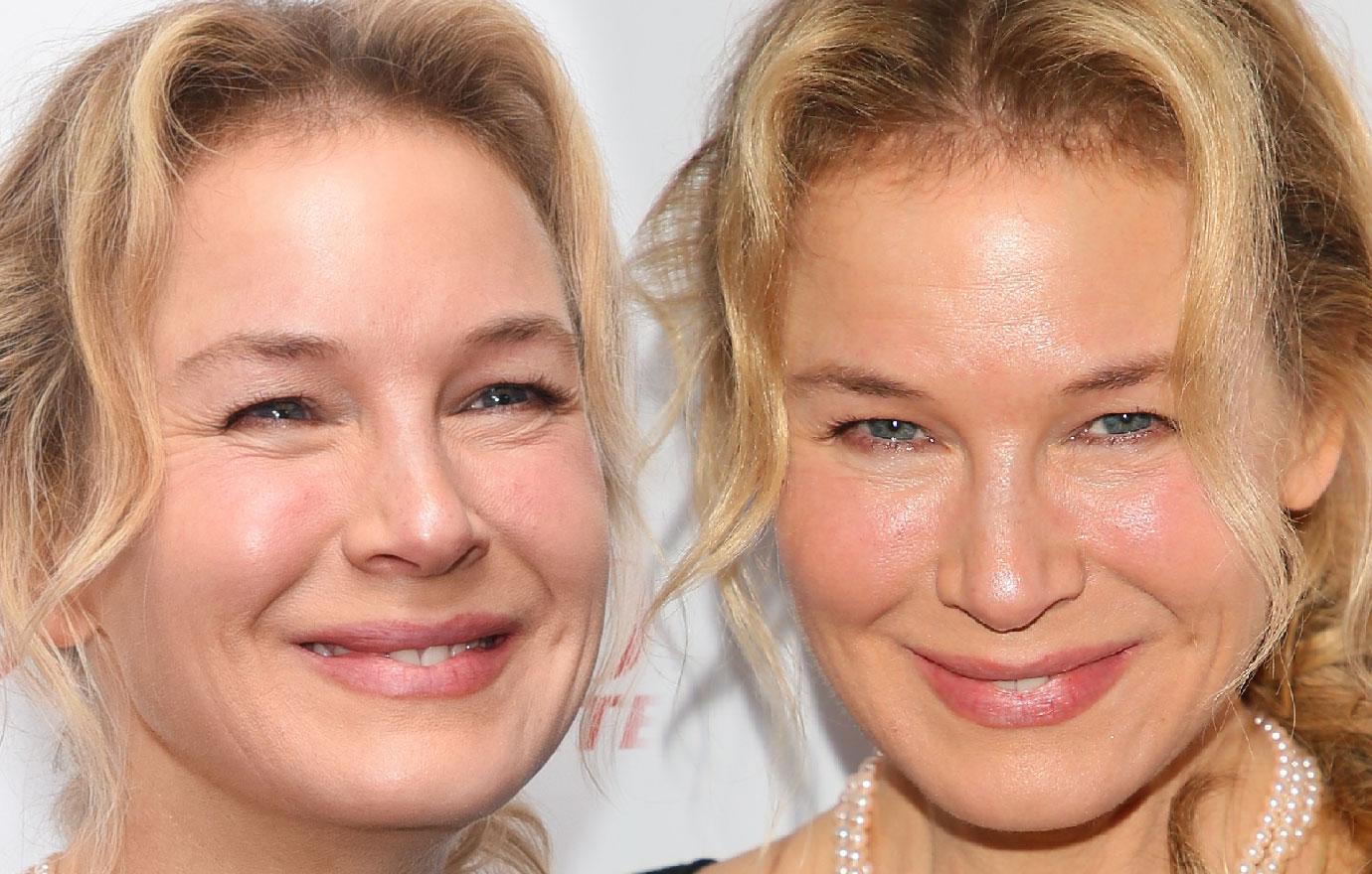 Renee Zellweger Sports Line Free Face At Charity Event