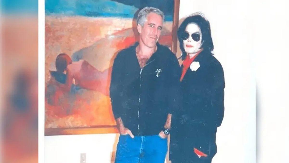 Photo of Jeffrey Epstein, Michael Jackson