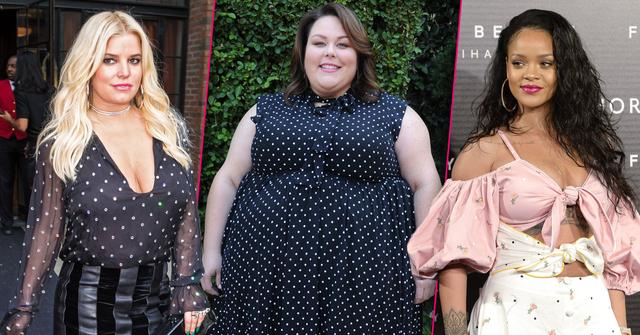 Curvy Celebrities Proud Rihanna Jessica Simpson