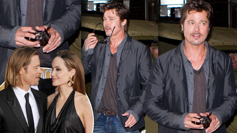 Back On The Grind, With A Ring On It! Brad Pitt Promotes New Film FURY ...