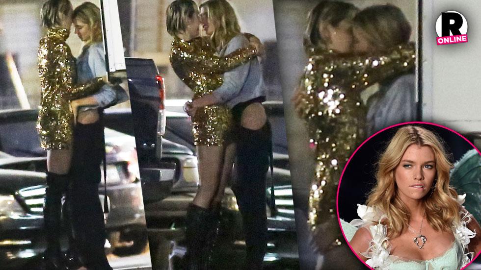 Miley Cyrus Kissing Stella Maxwell Photos