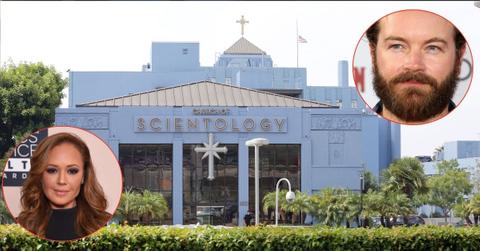 Composite photo of Leah Remini, the Church of Scientology, and Danny Masterson