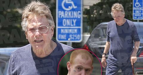 ryan oneal confronted son redmond stabbing victim hospital photos