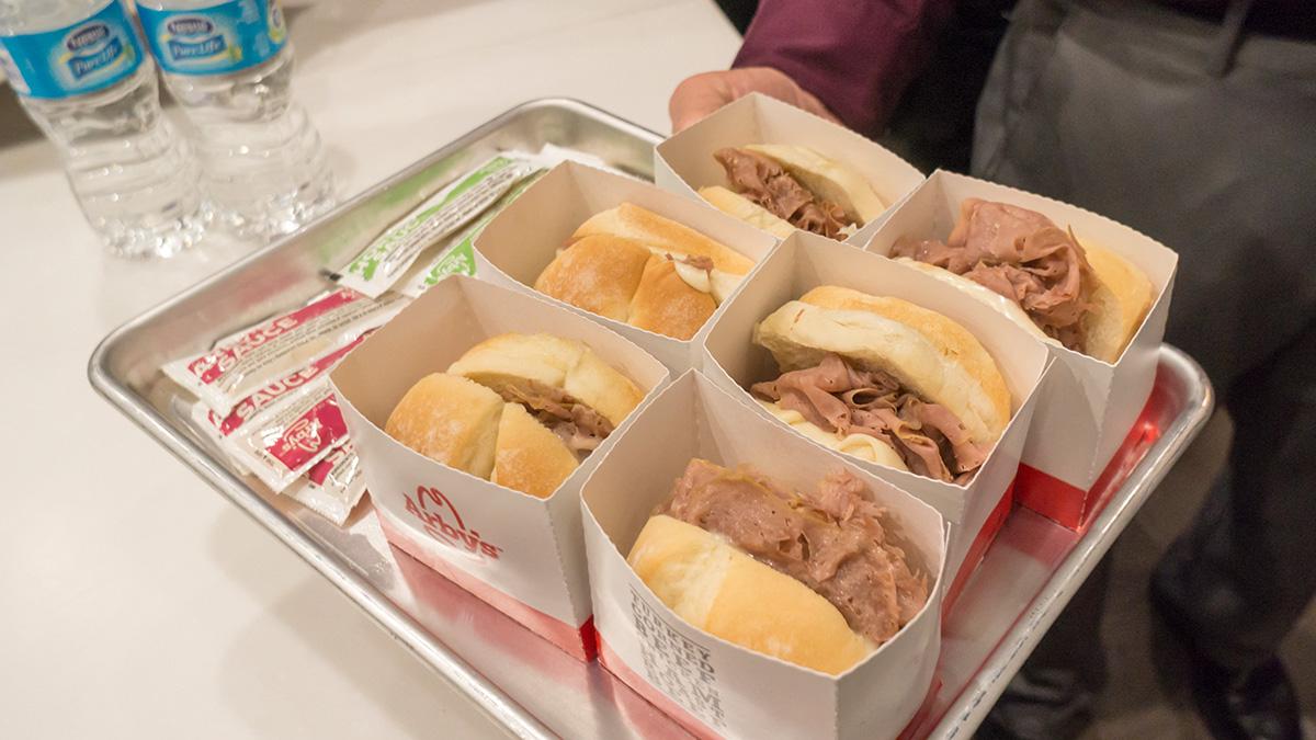 The customer brought the food home to her family.