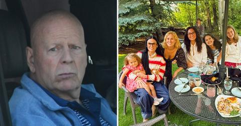 Photo of Bruce Willis, Demi Moore and his kids.