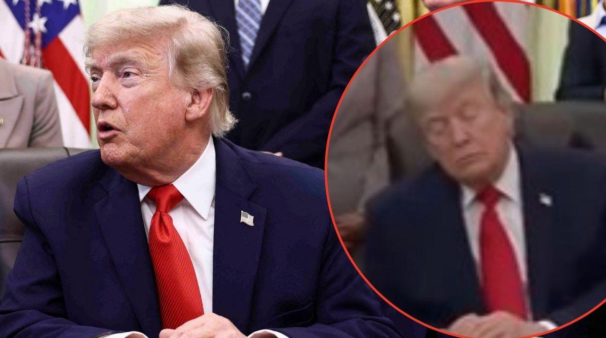 Trump Appears to Fall Asleep in Oval Office Amid Cognitive Decline Concerns