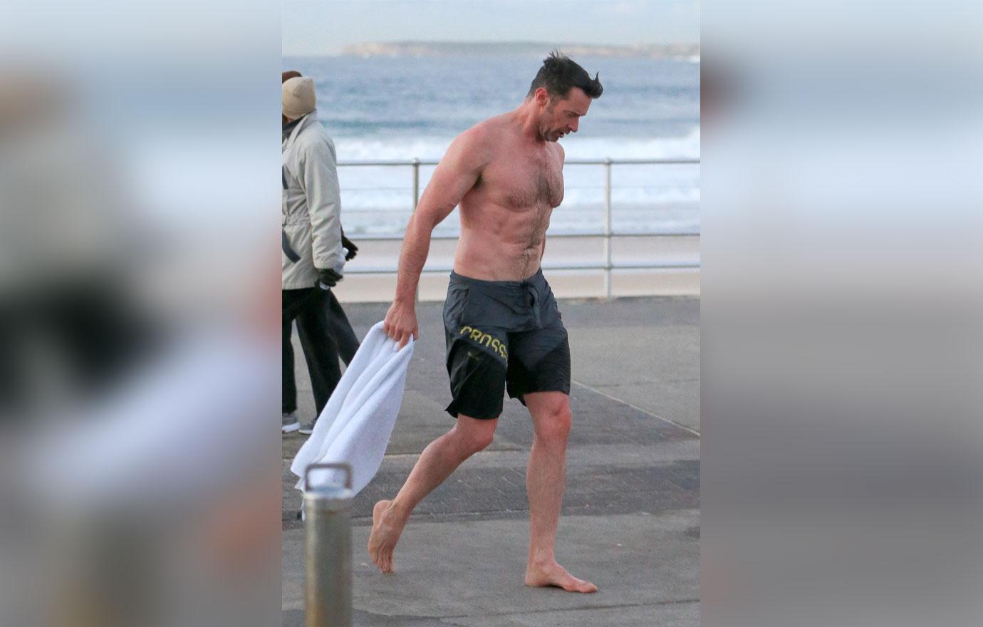 Hugh jackman shirtless body shower