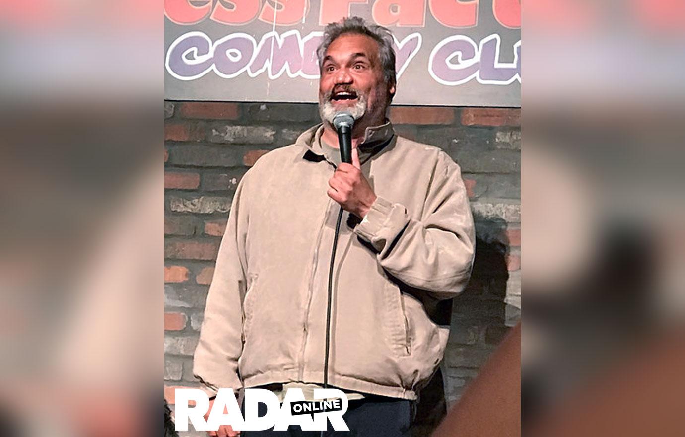 Arrtie Lange Performing On Stage At Stress Factory Comedy Club