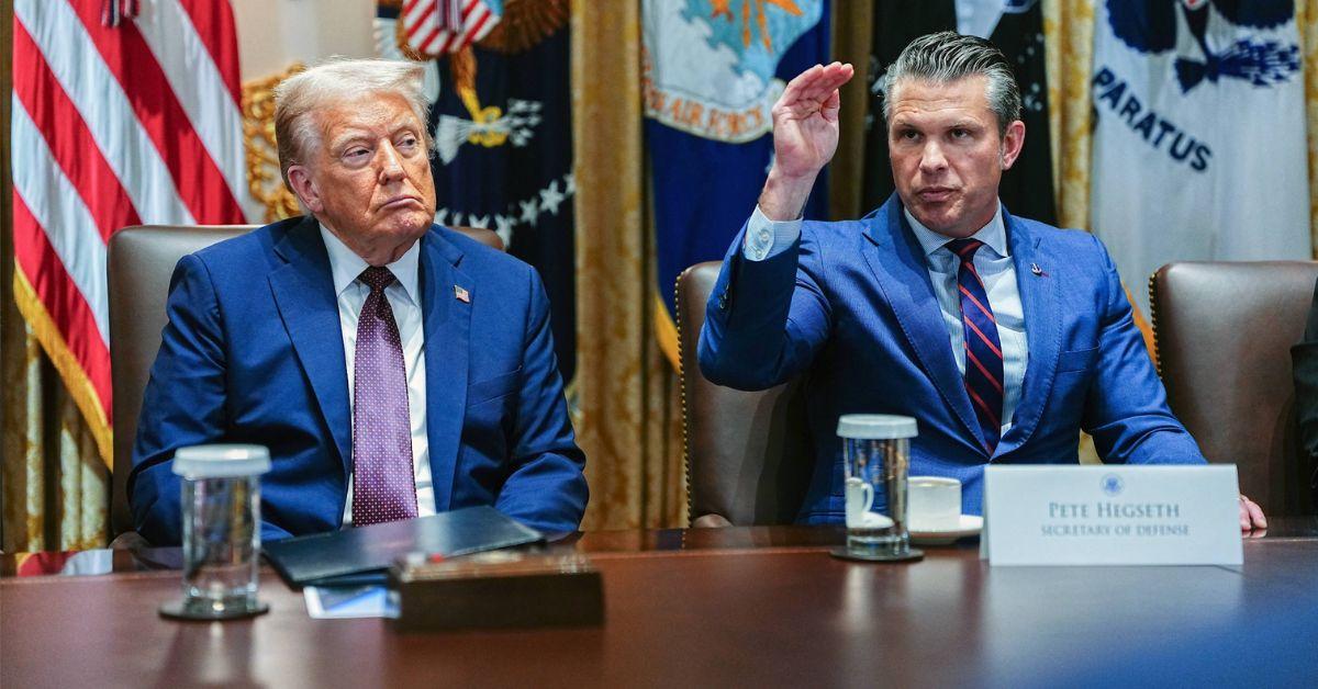 Photo of Donald Trump, Pete Hegseth
