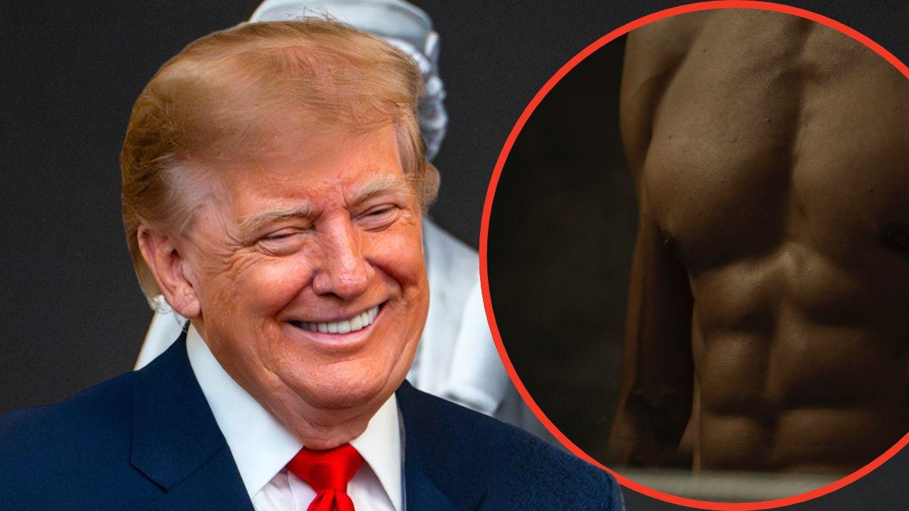 Photo of Donald Trump and a man's body