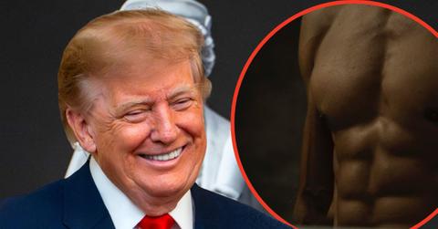 Photo of Donald Trump and a man's body