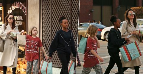 //Angelina Jolie daughters shopping pp
