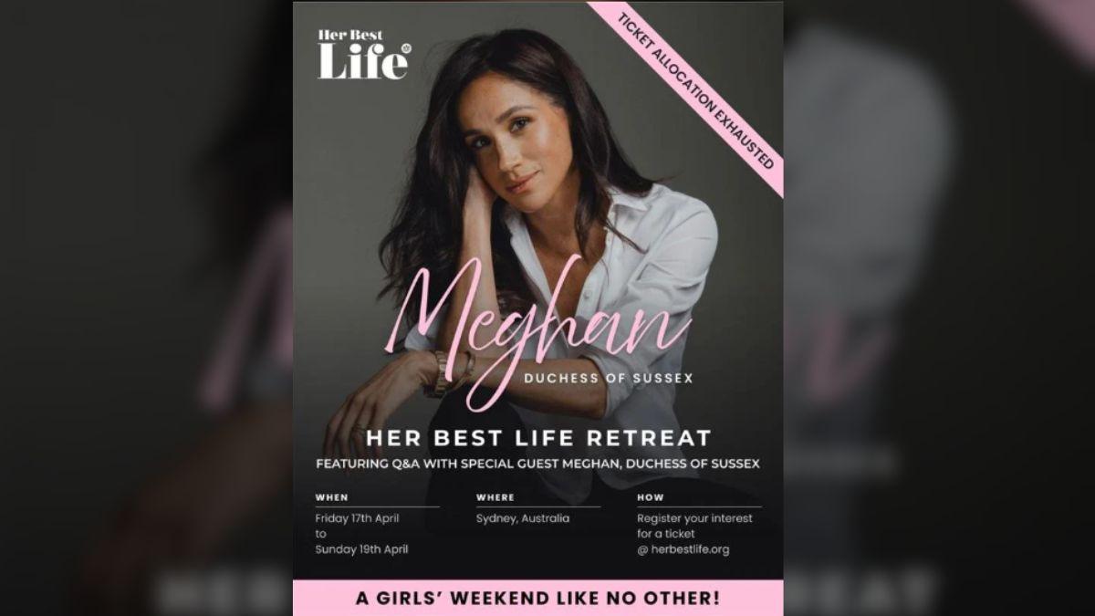 Photo of Meghan Markle 'Her Best Life Retreat' promotion